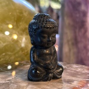 🎄SALE🎄Black Obsidian Baby Buddha Carving!